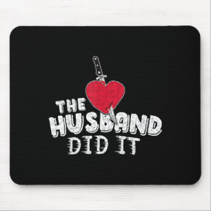 Tapis De Souris Mari Minimal Husband l'a Fait Crime Véritable