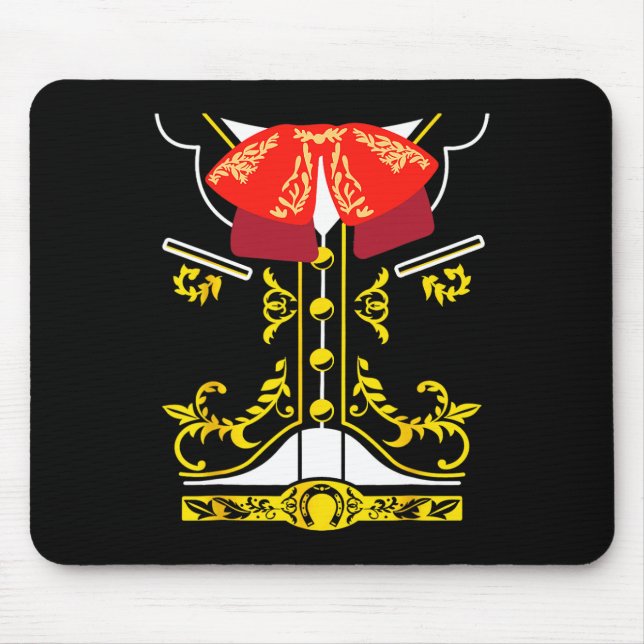 Tapis De Souris Mariachi Tee Charro Cinco De Mayo Hallowee (Devant)