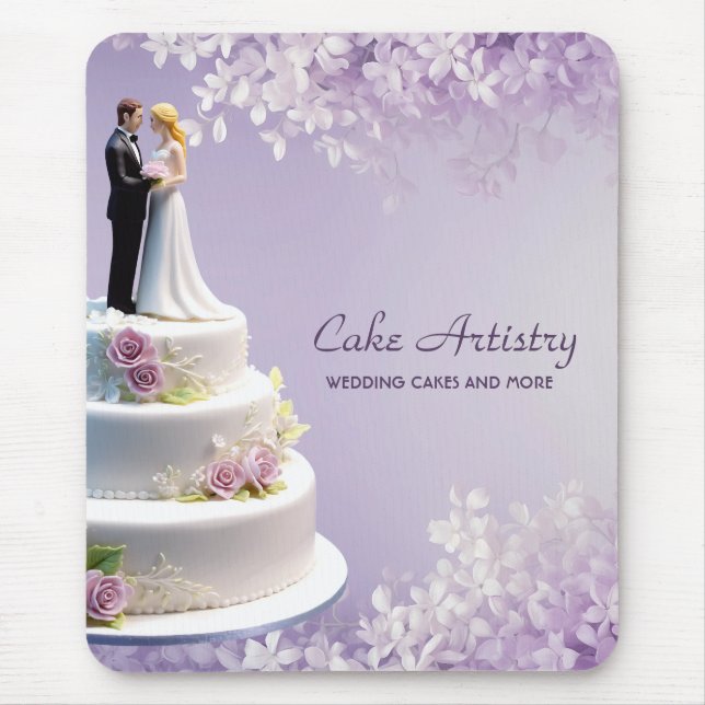 Tapis De Souris Mariage Bride et Groom Cake Bakery (Devant)