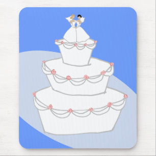 Tapis De Souris Mariage Cake Deux Mariées