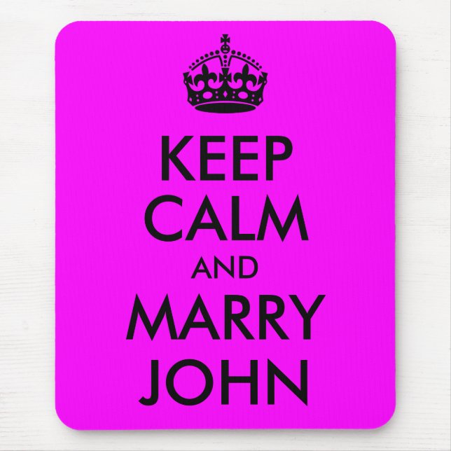 Tapis de souris Mariage Calme et John (Devant)