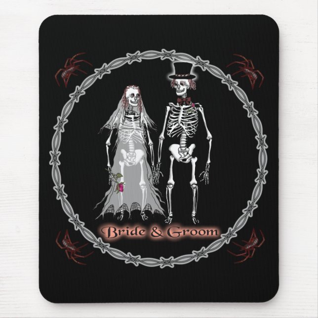 Tapis De Souris Mariage de squelette (Devant)