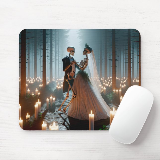 Tapis De Souris Mariage d'Halloween (Avec souris)