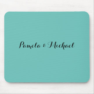 Tapis De Souris Mariage Élégant minimaliste classique bleu