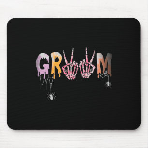 Tapis De Souris Mariage gothique Éffrayant Halloween Squelette Gro