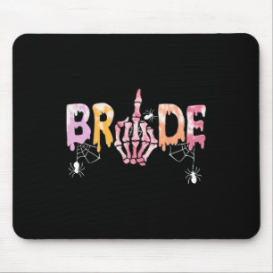 Tapis De Souris Mariage gothique Épouse squelette d'Halloween Spoo