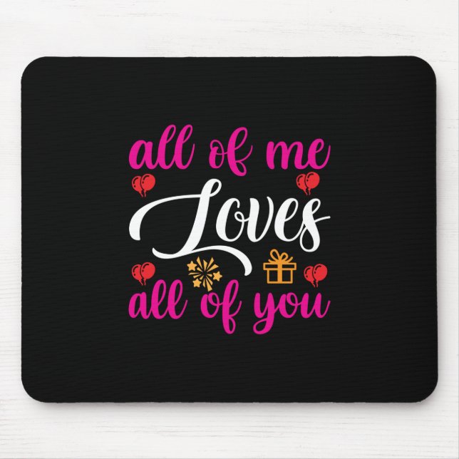 Tapis De Souris Mariage Je Vous Aime Tous (Devant)