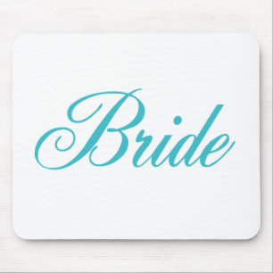 Tapis De Souris Mariage mariée Mousepad en bleu Aqua