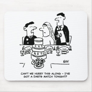 Tapis De Souris Mariage Réception Le marié a une allumette de fléc