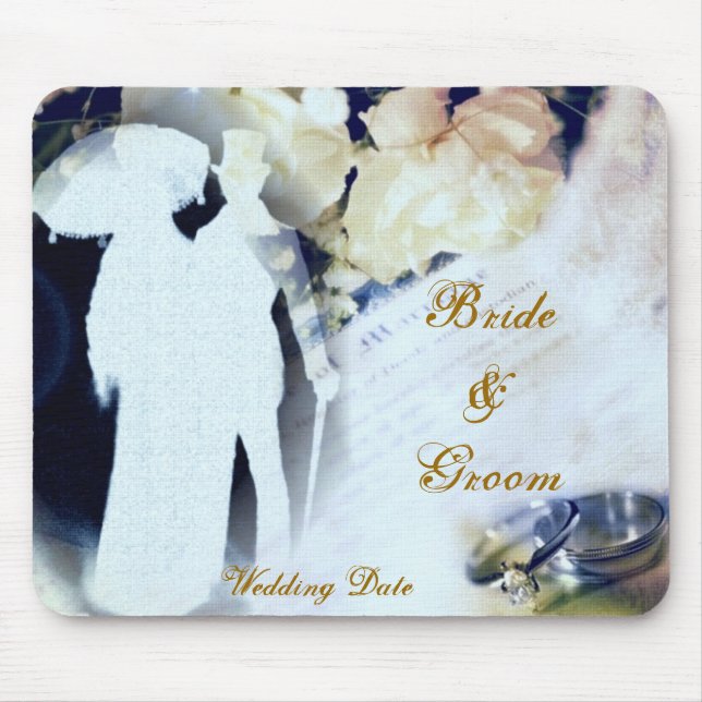 Tapis De Souris Mariage romantique Mousepad (Devant)