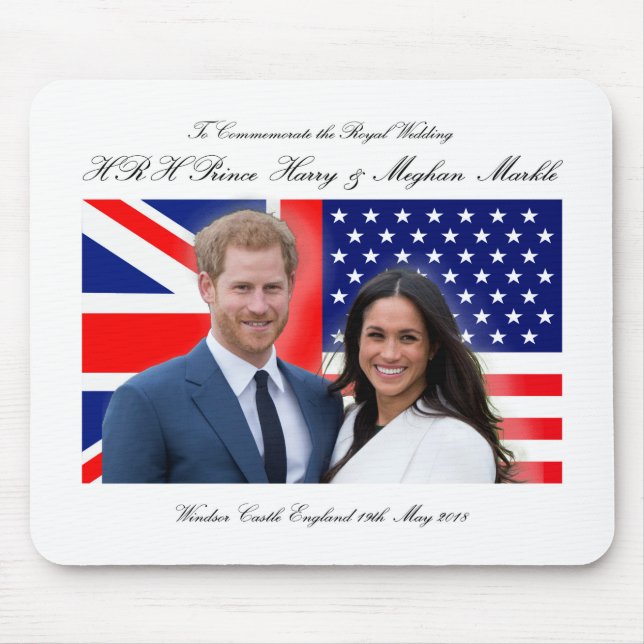 Tapis De Souris Mariage royal du prince Harry et Meghan Markle (Devant)