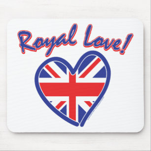 Tapis De Souris Mariage royal, Royal Love, Union Jack Heart