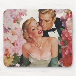Tapis De Souris Mariage Vintage, Jeunes Mariés Rétro Mariés