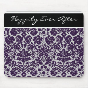 Tapis De Souris Mariage Violet Damas