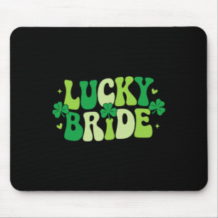 Tapis De Souris Mariée Chanceuse Mariés Couple Mariage Saint-Patri