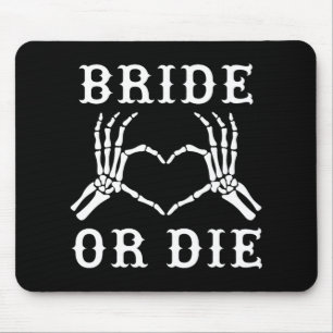 Tapis De Souris Mariée Ou Mort Squelette Halloween gothique Bachel