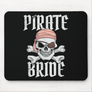 Tapis De Souris Mariée Pirate Crâne de Pirate & Os Croisés Pir