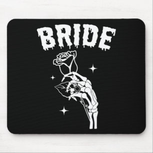 Tapis De Souris Mariée Skeleton Mariage main Halloween Couples Mat