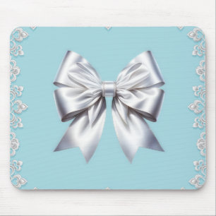 Tapis De Souris Mariée Turquoise Robin's Egg Blue Big White Bow