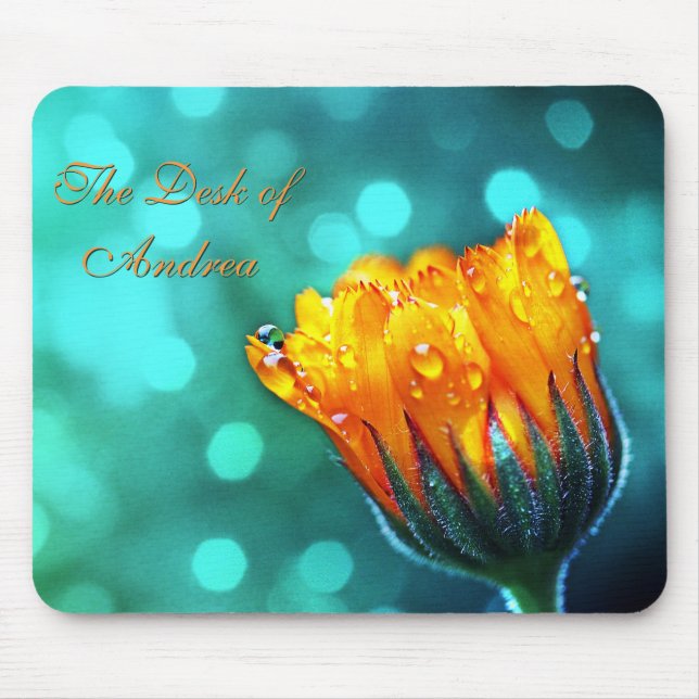 Tapis De Souris Marigold sur Aqua (Devant)