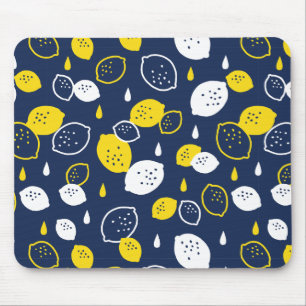 Tapis De Souris Marine Blue Lemon Art - Refresh Citrus Design