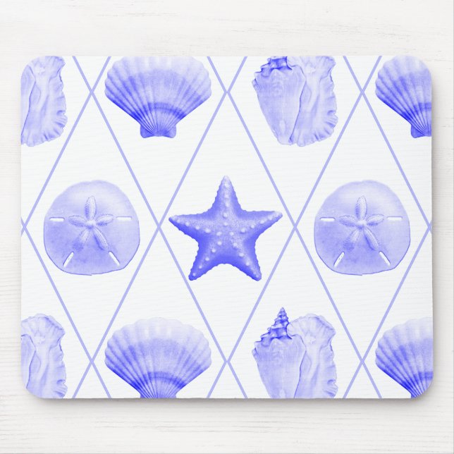 Tapis De Souris Marines Bleus Costumes côtiers Starfish (Devant)