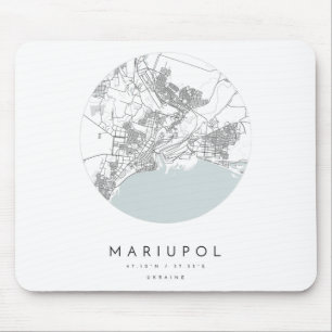 Tapis De Souris Mariupol Ukraine Coordonnées Carte Ville natale 