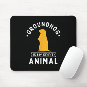 Tapis De Souris Marmotte est mon Animal Spirituel Drôle de Marmott