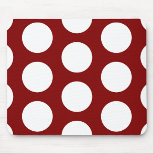 Tapis De Souris Maroon aux Pois blancs