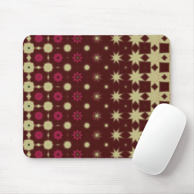 Tapis De Souris Maroon Floral mouse pad (Avec souris)