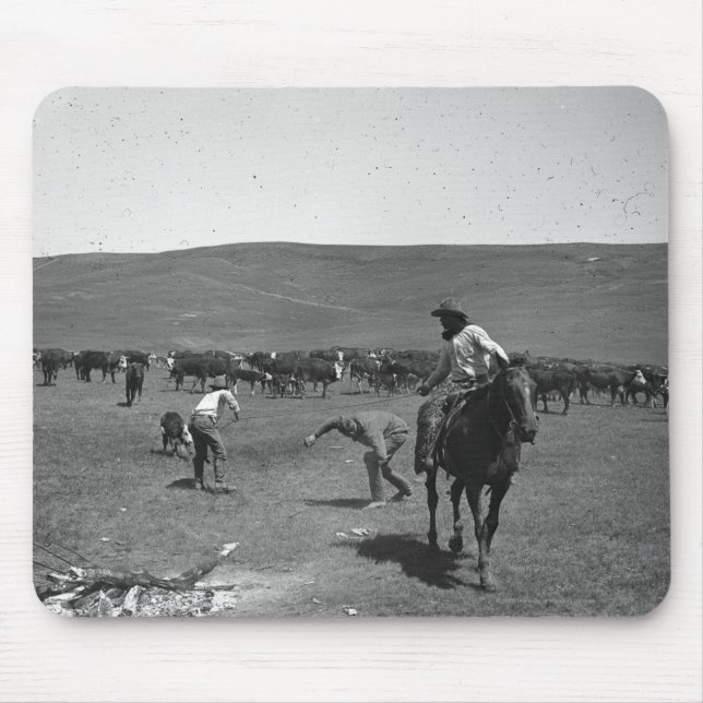Tapis De Souris Marquage à chaud de cowboys (Devant)