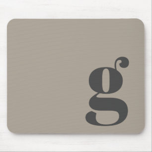 Tapis De Souris Marque élégante Taupe Brun Gris Minimaliste Rétro