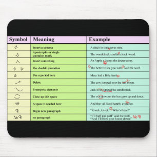 Tapis De Souris Marques de correcteur d'épreuves