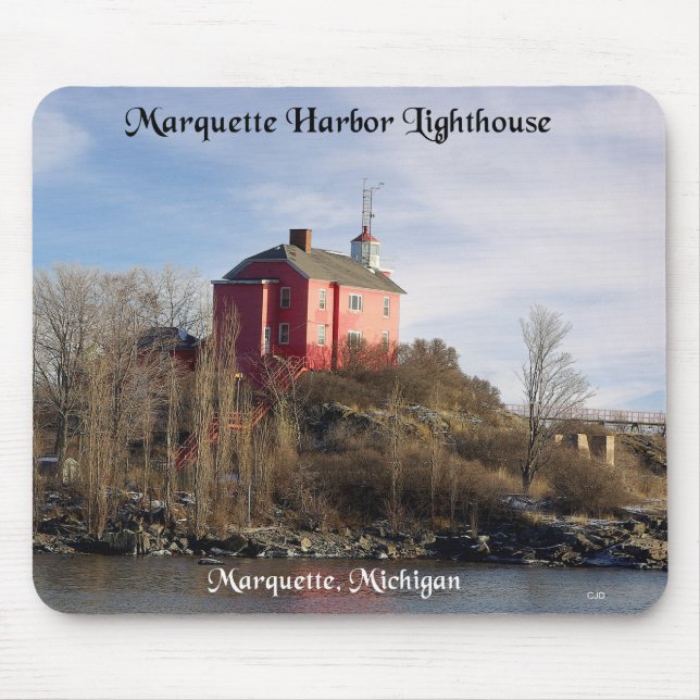 Tapis De Souris Marquette Harbour Lighthouse mousepad (Devant)