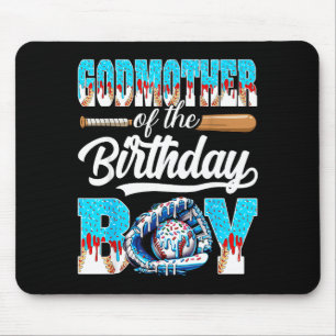 Tapis De Souris Marraine du glace de baseball du garçon d'annivers