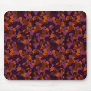 Tapis De Souris marron et camouflage orange abstrait