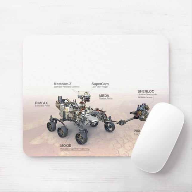 Tapis De Souris Mars La Persévérance Rover Avec Instruments (Avec souris)