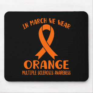 Tapis De Souris Mars Nous Portons Orange Sclérose en plaques Sensi