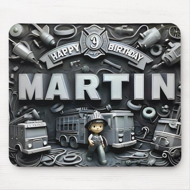 Tapis De Souris MARTIN ~ Fireboy ! ~ Mousepad (Devant)