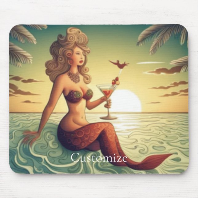 Tapis De Souris Martini Classy Mermaid Thunder_Cove (Devant)