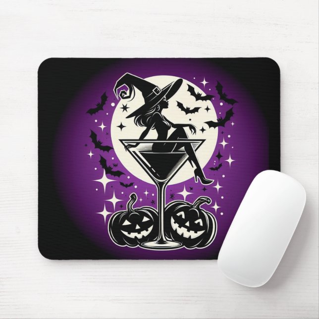 Tapis De Souris Martini de la Sorcière Violette (Avec souris)