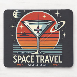 Tapis De Souris Martini Space Travel 1957 Space Age Logo