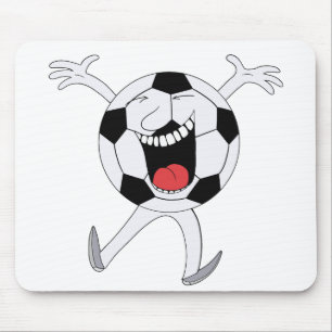 Tapis De Souris Mascotte Balle de Football qui Rit