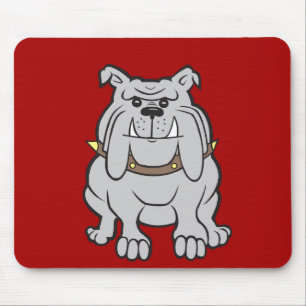 Tapis De Souris Mascotte de bouledogues sur les cadeaux rouges