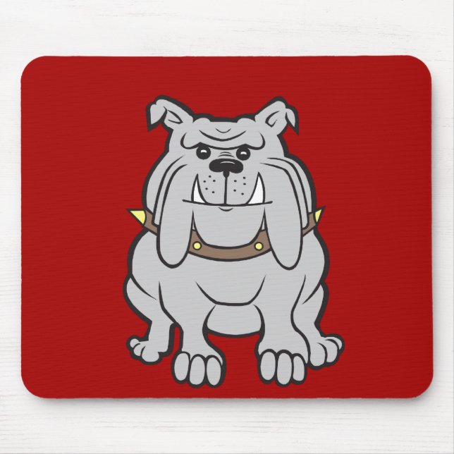 Tapis De Souris Mascotte de bouledogues sur les cadeaux rouges (Devant)