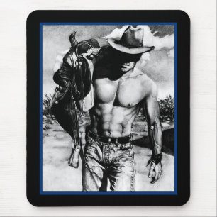 Tapis De Souris Masculine Homme Art Cool Alpha Cowboy