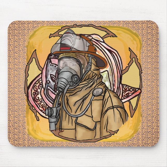 Tapis de souris Mask Firefighter (Devant)