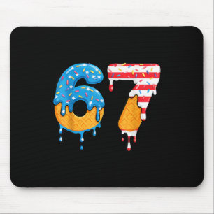 Tapis De Souris Mason 67 Glace Dégoulinante Mème Six Sept Drapeau