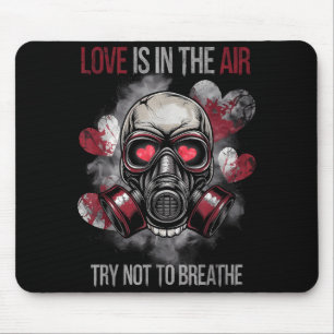 Tapis De Souris Masque à gaz crâne Saint-Valentin Amour Romance 
