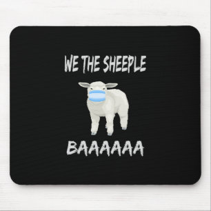 Tapis De Souris Masque amusant mouton   masque visage vêtu de mout